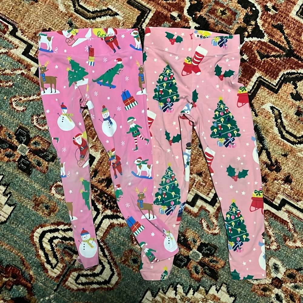 Mini Boden Christmas Leggings (2 Pairs)